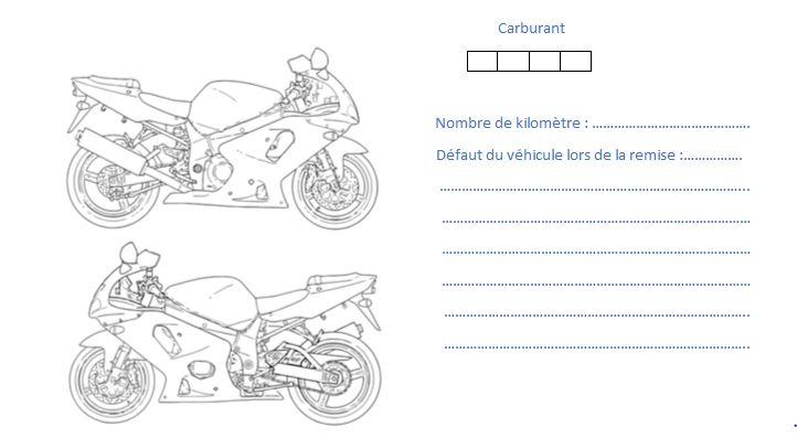 Etat des lieux location motos a2 ou a